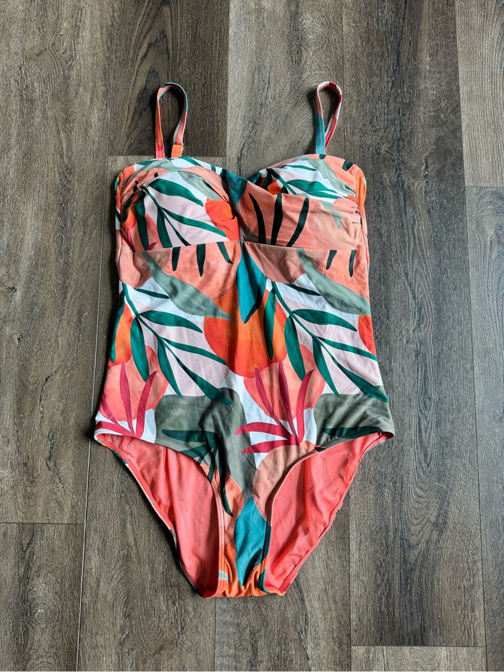 Sea Level Australia Coral Tropical Leaf One-Piece Swimsuit Women’s Size 12